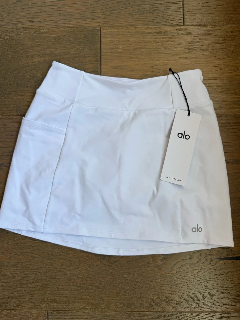 ALO Yoga White Athletic Mini Skort